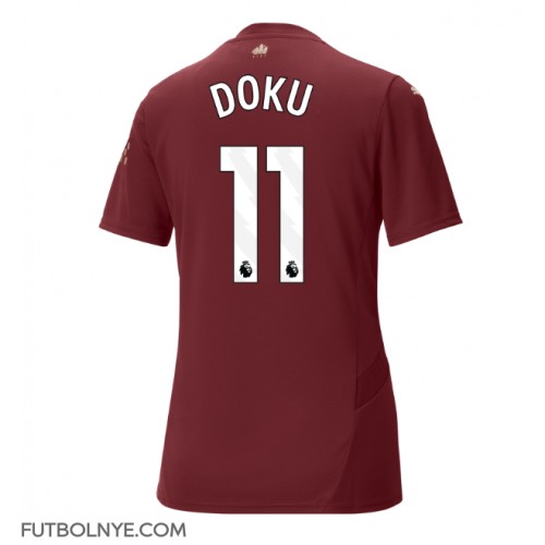 Camiseta Manchester City Jeremy Doku #11 Tercera Equipación para mujer 2024-25 manga corta